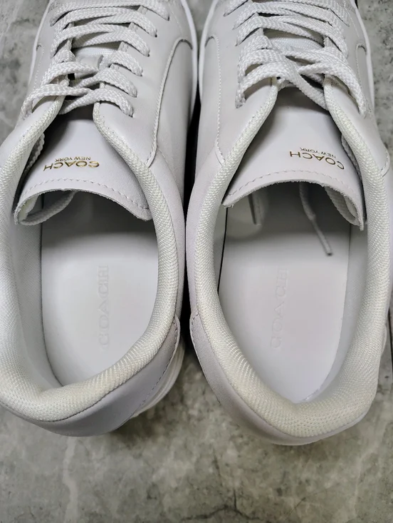 Coach White Leather Low Top Sneakers Women’s Size 9.5 NIB - Picture 7 of 14